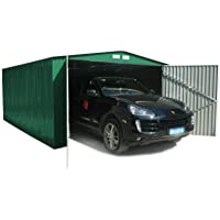 Los mejores  - GARDIUN Garaje Metálico Kent 18-20 m² Exterior 480x380x232 cm Verde - KIS12805